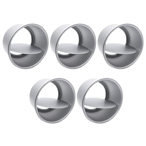 Ipetboom 5 Stück Teiliges Set Runder Kuchenformen aus Aluminiumlegierung mit Abnehmbarem Boden für Käsekuchen Mousse Leicht und Langlebig Einfach zu Reinigen Ipetboom 5 Stück Teiliges Set Runder Kuchenformen aus Aluminiumlegierung mit Abnehmbarem Boden für Käsekuchen Mousse Leicht und Langlebig Einfach zu Reinigen von Ipetboom