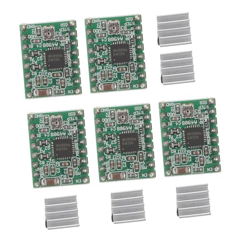 Ipetboom 5 Stück Teiliges Stepper Motor Driver Modul mit Kühlkörper Einstellbarer Stromregelung und Überstromschutz Kompatibel für Drucker und Kleine Cnc Maschinen Ipetboom 5 Stück Teiliges Stepper Motor Driver Modul mit Kühlkörper Einstellbarer Stromregelung und Überstromschutz Kompatibel für Drucker und Kleine Cnc Maschinen von Ipetboom