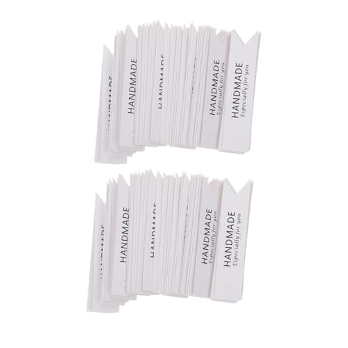 Ipetboom 50 Stück DIY Duftkerzen Papieranhänger Weiß Rechteckig Geschenkanhänger zum Beschriften Geschenketiketten für Hochzeit Weihnachten Geburtstag und Feiern von Ipetboom