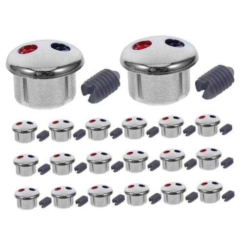 Ipetboom 50 Stück Wasserhahn Griff Aufsatz Kalt heiß Markierung mit Schrauben Langlebige Temperaturkontrollknöpfe für Küche und Badezimmer Einfache Montage Rot blau Indikatoren für Klare von Ipetboom