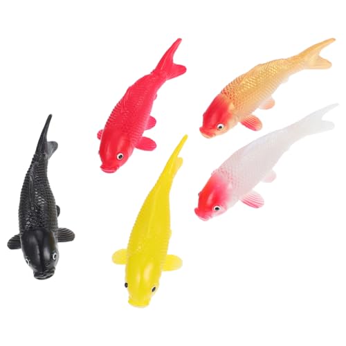 Ipetboom 5stücke Miniatur-koi-Fische Aus PVC Schwimmende Aquarienfiguren Bunte Künstliche Fischdekorationen Für Miniaturen Gärten Und Projekte von Ipetboom