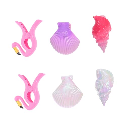 Ipetboom 6 Stück Bunte Strandtuchklammern für Liegestühle Dekorative Wetterfeste Handtuchhalter für Pool Strand Terrasse Kompakt und Reisetauglich für Urlaub und Sommer von Ipetboom