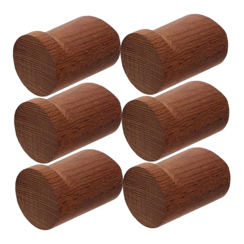 Ipetboom 6 Stück Holz Wandhaken Rund mit Schrauben Stabile Massivholz Garderobenhaken für Mäntel Hüte Handtücher Einfache Montage Moderner Wanddeko haken für Flur und Kinderzimmer von Ipetboom