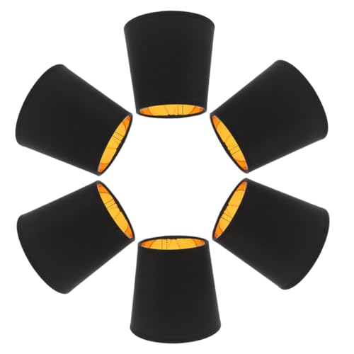 Ipetboom 6 Stück Metall Lampenschirme Schwarz Fassform Vintage Industriestil Schirm für Tischlampen Deckenleuchten mit Optimaler Wärmeableitung und Vielseitiger Fassungskompatibilität von Ipetboom