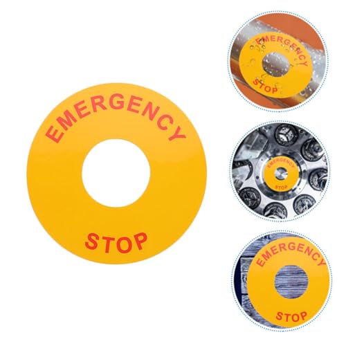 Ipetboom 6 Stück Notstopp Warnaufkleber Hochsichtbare Sicherheitskennzeichen aus Wetterfestem PP für Elektrische Anlagen und Industrielle Maschinen Langlebig Einfach Anzubringen für Ipetboom 6 Stück Notstopp Warnaufkleber Hochsichtbare Sicherheitskennzeichen aus Wetterfestem PP für Elektrische Anlagen und Industrielle Maschinen Langlebig Einfach Anzubringen für von Ipetboom