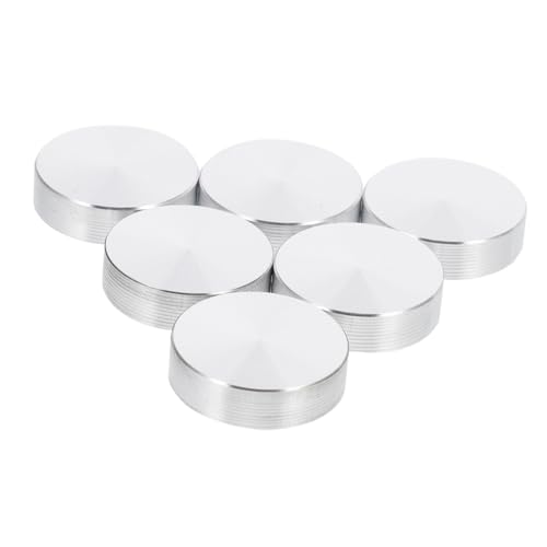 Ipetboom 6 Stück Teiliges Aluminiumlegierung Runde Scheiben Adapter für Glas Tischplatte Leicht Langlebig Einfach zu Montieren Geeignet für Tee Kaffeetische Sowie Vitrinen von Ipetboom