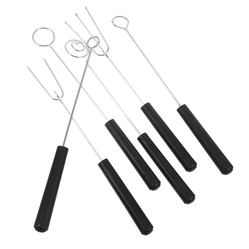 Ipetboom 6 Stück Teiliges Edelstahl Fonduegabeln Vielseitige Schokoladen Käsefondue Gabeln Multifunktionale Obst Backgabeln mit Sicherem Griff für Küche und Dessert von Ipetboom