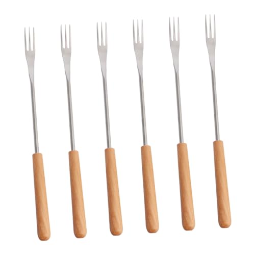 Ipetboom 6 Stück Teiliges Fonduegabel Edelstahl mit Holzgriff Hitzebeständig für Käsefondue Grillgabeln Obst und Camping Multifunktional für Küche und Outdoor Einsatz Ipetboom 6 Stück Teiliges Fonduegabel Edelstahl mit Holzgriff Hitzebeständig für Käsefondue Grillgabeln Obst und Camping Multifunktional für Küche und Outdoor Einsatz von Ipetboom