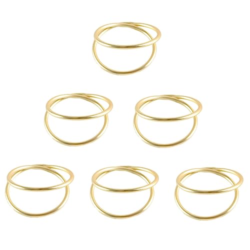 Ipetboom 6 Stück Teiliges Goldene Serviettenringe aus Hochwertigem Material Napkin Buckles für Party Restaurant und Zuhause Stilvolle Tischdekoration für Festliche Anlässe von Ipetboom