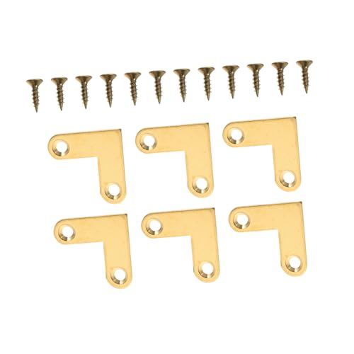Ipetboom 6 Stück Teiliges Messing Flachwinkel Eckverbinder Winkel Möbelverbinder für Eckregale mit Glatter Oberfläche und Hoher Tragfähigkeit Ipetboom 6 Stück Teiliges Messing Flachwinkel Eckverbinder Winkel Möbelverbinder für Eckregale mit Glatter Oberfläche und Hoher Tragfähigkeit von Ipetboom