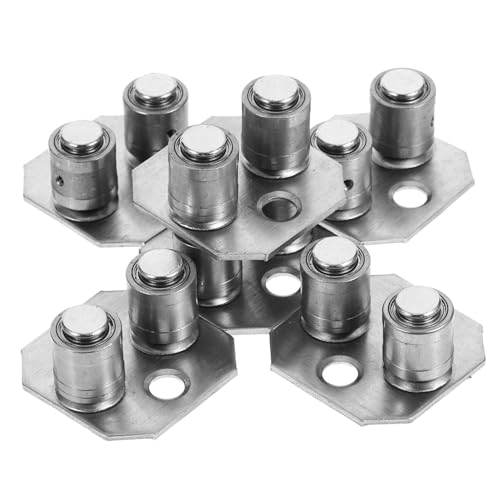 Ipetboom 6 Stück Teiliges Schiebetür Bodenführung aus Abs und Edelstahl Langlebige Laufschiene für Scheunentüren und Schiebetüren Einfache Montage Stabiler Türstopper für Reibungslosen von Ipetboom