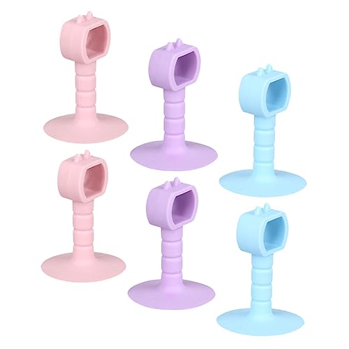 Ipetboom 6 Stück Teiliges Türstopper Großer Saugnapf Türhalter ohne Bohren Bunter Anti kollisions Türpuffer für Zimmertüren Schont Wände Schützt und Haustiere von Ipetboom