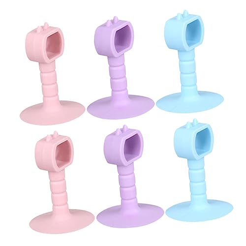 Ipetboom 6 Stück Türstopper Teiliges Türsaugnapf für Wand und Türschutz Geräuscharm Selbstklebend und Installieren für Zuhause und Rosa Lila von Ipetboom
