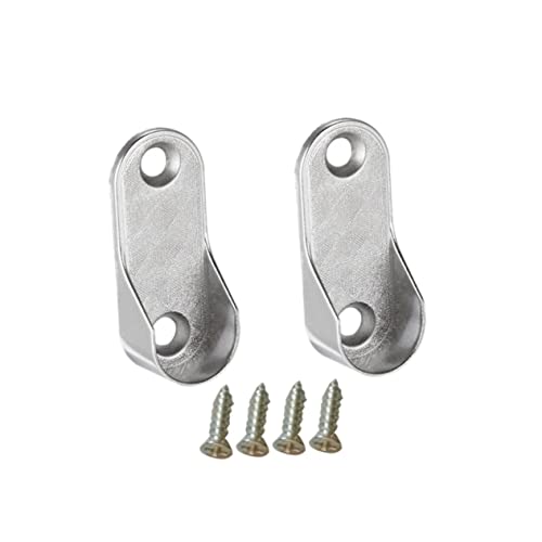 Ipetboom 6stücke Oval Stangenhalterung Für Schrankrohraufhänger Möbelbeschläge Stangenzubehör Halterung Für Kleiderstangen Kleiderstangenhalter Kleiderstangenhalterung Gussmetall Montage in von Ipetboom