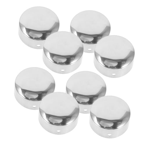 Ipetboom 8 Stück Runde Handlauf Endkappen Handlauf Accessoires aus Robustem Material für Treppen und Einfache Montage und Ästhetische Aufwertung von Ipetboom