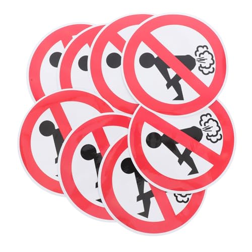 Ipetboom 8 Stück Teiliges No Farting Lustige Auto Sticker Reflektierend Humorvolle Hinweisaufkleber für Auto Fenster Tür Geeignet für Fahrzeuginnenraum und Öffentliche Räume von Ipetboom