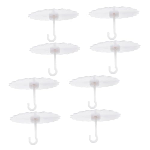 Ipetboom 8 Stück Teiliges Selbstklebende Deckenhaken aus Kunststoff Abnehmbar Kompakt und Leicht Sicherer Halt für Moskitonetze und Vorhänge Weiß Stilvolles Minimalistisches Design für von Ipetboom