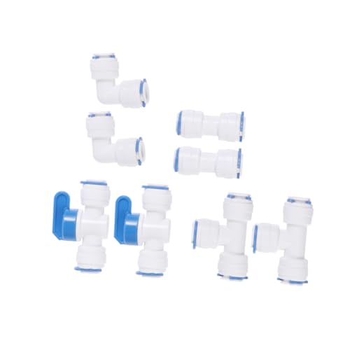 Ipetboom 8 Stück Teiliges Wasserfilter Schnellanschluss Set Leichte Tragbare Rohrverbinder für Umkehrosmose Systeme Einfache Werkzeugfreie Montage Geeignet für Inline Filter und Ipetboom 8 Stück Teiliges Wasserfilter Schnellanschluss Set Leichte Tragbare Rohrverbinder für Umkehrosmose Systeme Einfache Werkzeugfreie Montage Geeignet für Inline Filter und von Ipetboom