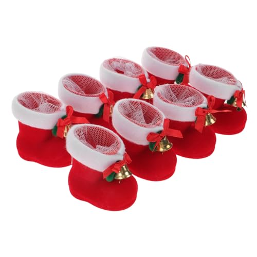 Ipetboom 8 Stück Teiliges Weihnachtsstiefel Süßigkeitenbehälter Niedliche Weihnachtsdeko für Hängende Stiefel für Snacks für Festlichkeiten und von Ipetboom