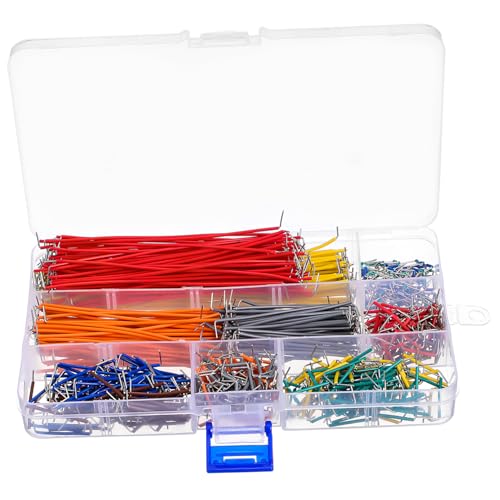 Ipetboom 840 Stk. Teiliges Jumper-kabel mit Flexiblen Aluminium-draht für Breadboards und Prototypen Verschiedene Längen und Farben Robustes Steckbrett-kabel Kit mit Aufbewahrungsbox von Ipetboom
