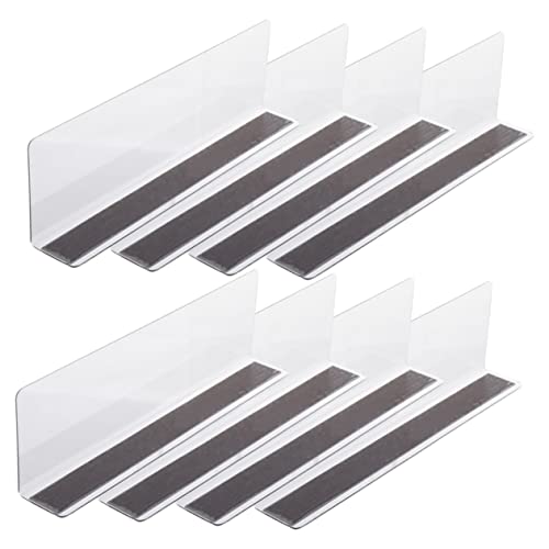 Ipetboom 8 Stücke Magnetische Regalteiler aus Kunststoff Transparente L-Förmige Trennwände für Schrank und Regal Installieren ohne Werkzeug für Ordnung Ipetboom 8 Stücke Magnetische Regalteiler aus Kunststoff Transparente L-Förmige Trennwände für Schrank und Regal Installieren ohne Werkzeug für Ordnung von Ipetboom