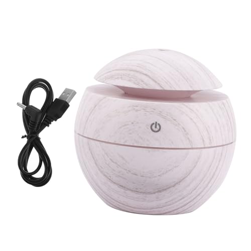 Ipetboom Aroma Diffuser Luftbefeuchter mit Farben LED Nachtlicht Leiser USB Mini Luftbefeuchter mit Holzmaserung Aromatherapie für Büro Schlafzimmer Automatische Farbübergänge von Ipetboom