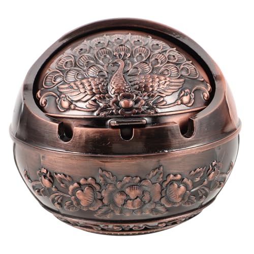 Ipetboom Aschenbecher Für Draußen Mit Deckel Aschenbecher Für Zigaretten – Dekorativer Vintage Zigaretten Windschutz – Tablett Für Raucher Zu Hause Und Auf Dem Balkon von Ipetboom