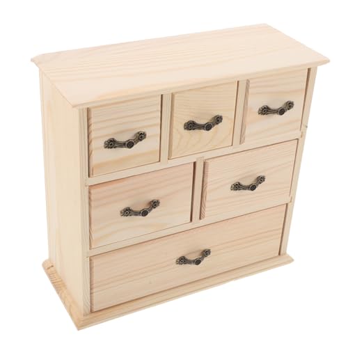Ipetboom Aufbewahrungsbox Aus Holz Schreibtisch Organizer Mit Schubladen Tischaufbewahrung Organizer Rustikale Kommode Für Bastelbedarf Schmuck von Ipetboom