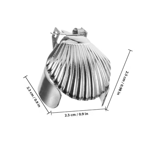 Ipetboom Automatischer Kerzenlöscher Muschelform Silber Sicherer Dochtlöschschutz Langlebig aus Metall Praktische Flammenlöschung für Zuhause Dekoratives Kerzenzubehör Zuverlässiger von Ipetboom
