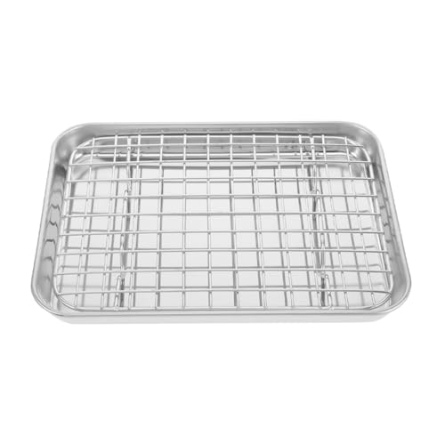 Ipetboom Backblech mit Drahtgitter Vielseitige Backform für Ofen Leicht zu Reinigen und Langlebig zum Backen und Servieren von Ipetboom