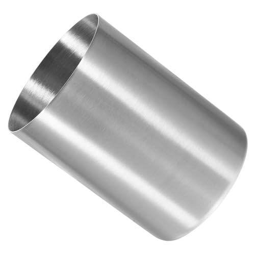 Ipetboom Bierkrug aus Bierkrug Tragbare Tassen Becher Trinken runden Wasserbecher Trinkbecher Reisebecher aus Edelstahlbecher zum Trinken Kleiner Becher Silber von Ipetboom