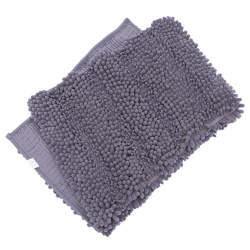 Ipetboom Chenille Badematte Extra Flauschiger Saugfähiger Badvorleger rutschfest Waschbar Weicher Teppich für Badezimmer Küche und Eingangsbereich Dunkles von Ipetboom
