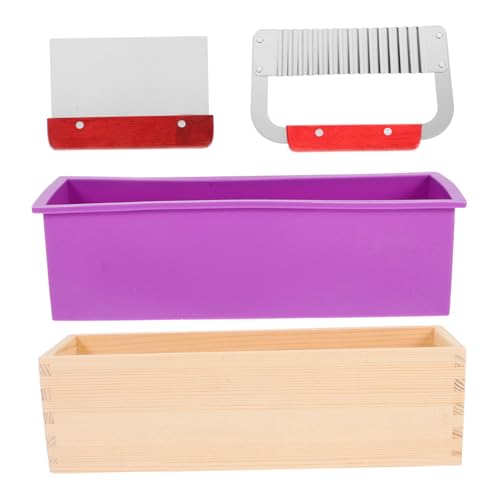 Ipetboom DIY Seifenformen Teilig Rechteckige Silikon Seifenform mit Holzbox Flexibel Antihaftend für Seifenherstellung Gießform Seifenblock Seife Selber Machen Geschenkideen von Ipetboom