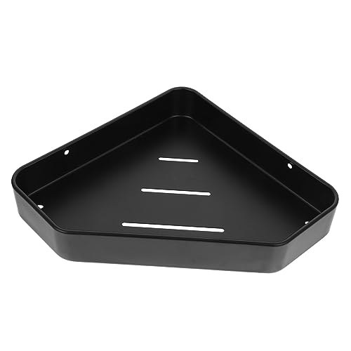 Ipetboom Eck wandregal aus Robustem Space Aluminium Wandmontiertes Badregal Platzsparendes Einlagiges Duschablage eckregal in Schwarz Vielseitig für Bad Küche und Wohnräume Geeignet von Ipetboom