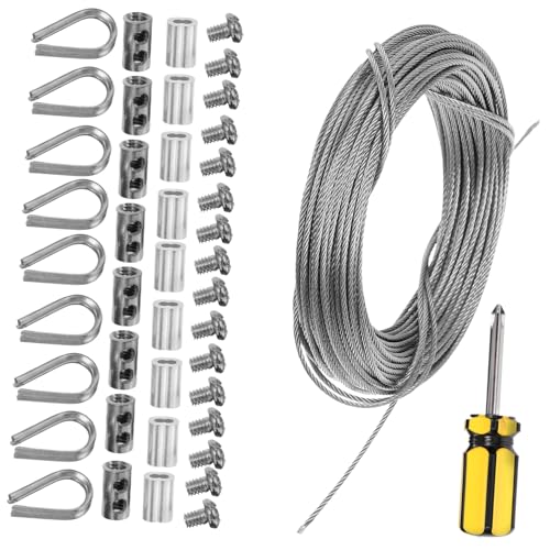 Ipetboom Edelstahl Drahtseil mit Kausche und Spannschloss Rostfreies Rigging Kabel Seil für Garten Zelt Vorhang Verstellbar und Langlebig Inklusive Kompletter Montagezubehör Ipetboom Edelstahl Drahtseil mit Kausche und Spannschloss Rostfreies Rigging Kabel Seil für Garten Zelt Vorhang Verstellbar und Langlebig Inklusive Kompletter Montagezubehör von Ipetboom