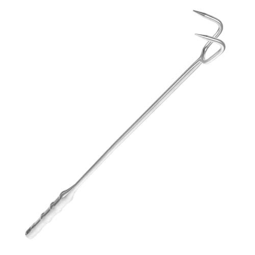 Ipetboom Edelstahl Fleischhaken Langer Grill Fleischwender Haken Robust Hitzebeständig Rutschfester Griff für Outdoor Restaurant Bbq Küchengebrauch von Ipetboom