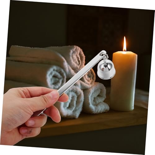 Ipetboom Edelstahl Kerzenlöscher mit Langem Griff Glockenförmiger Dochtlöscher für Sichere Flammenlöschung Vintage Design Vielseitig Einsetzbar für Duft Dekokerzen Zuhause Einfach zu von Ipetboom