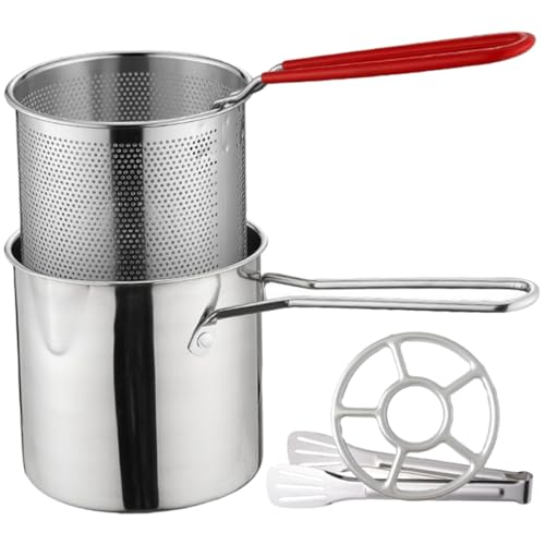 Ipetboom Edelstahl Mini Fritteuse mit Frittierkorb Kompakter Snack Frittiertopf mit Langem Griff Korrosionsbeständig Hitzebeständig für Pommes Zwiebelringe und Gemüse Ipetboom Edelstahl Mini Fritteuse mit Frittierkorb Kompakter Snack Frittiertopf mit Langem Griff Korrosionsbeständig Hitzebeständig für Pommes Zwiebelringe und Gemüse von Ipetboom