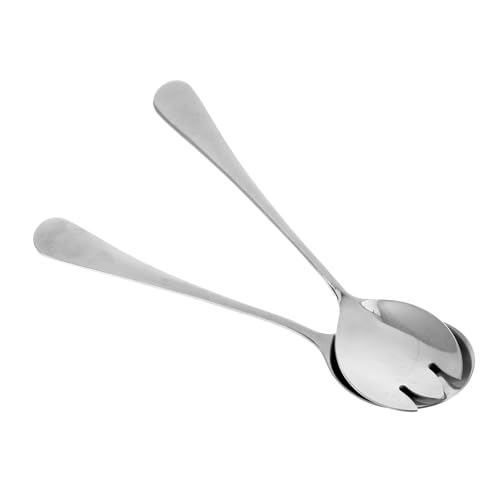 Ipetboom Edelstahl Salatbesteck Robuster Salatlöffel und Salatgabel Ergonomisch Komfortabel für Haushalt Restaurant und Feierlichkeiten Vielseitig und Langlebig von Ipetboom