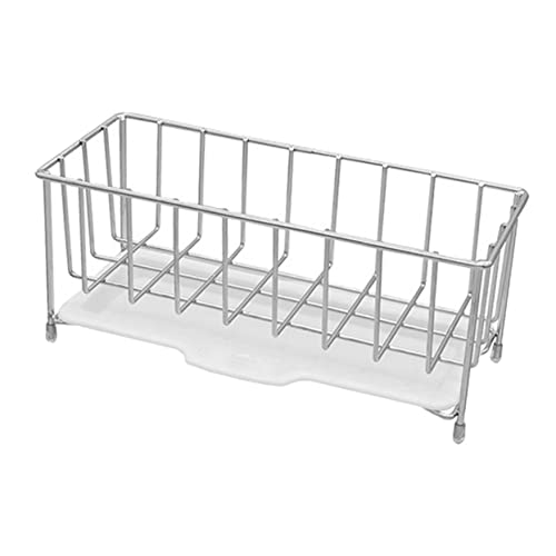 Ipetboom Edelstahl Schwammhalter für Küchenspüle mit Abnehmbarem Abtropfkorb Multifunktionaler Organizer für Spülschwämme und Bürsten Platzsparend und Hygienisch für Küche und Bad von Ipetboom