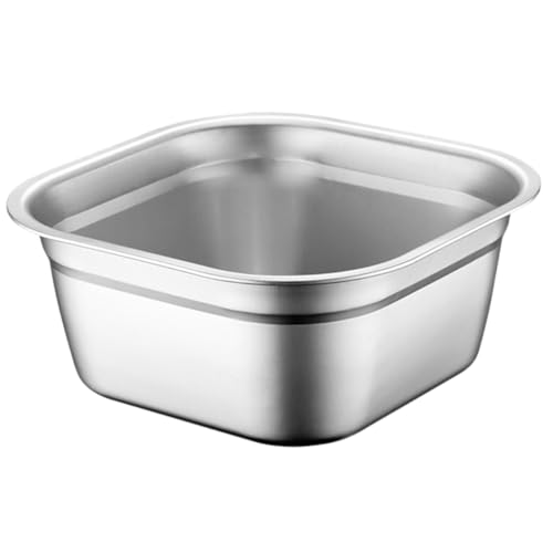 Ipetboom Edelstahl Waschbecken Groß Quadratisch Mehrzweck Waschschüssel mit Großer Kapazität für Obst Gemüse Spülen Rühren Multifunktional Leicht zu Reinigen Ipetboom Edelstahl Waschbecken Groß Quadratisch Mehrzweck Waschschüssel mit Großer Kapazität für Obst Gemüse Spülen Rühren Multifunktional Leicht zu Reinigen von Ipetboom