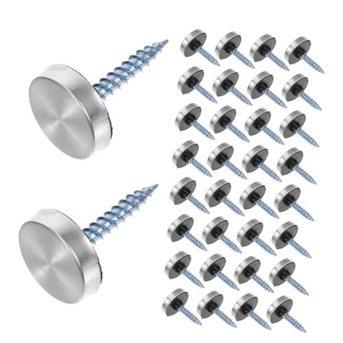 Ipetboom Edelstahlschrauben mit Abdeckkappen Dekorative Spiegelschrauben Rostfrei Einfache Montage für Glaswerbung und Spiegelbefestigung Teiliges Langlebig und Vielseitig Ipetboom Edelstahlschrauben mit Abdeckkappen Dekorative Spiegelschrauben Rostfrei Einfache Montage für Glaswerbung und Spiegelbefestigung Teiliges Langlebig und Vielseitig von Ipetboom