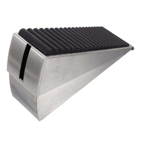 Ipetboom Einstellbarer Edelstahl Türstopper mit Gummikeil Schwerer Türfeststeller Rutschfest für Zuhause Küche Bad ohne Bohren von Ipetboom