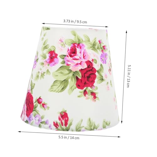 Ipetboom Eleganter Floraler Lampenschirm mit Clip Mechanismus aus Stoff und Kompatibel Glühbirnen Geeignet als Ersatz für Steh und Tischlampen im Haushalt von Ipetboom