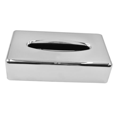Ipetboom Elektroplattierte Taschentuchbox aus Hochwertigem Kunststoff Multifunktionale Aufbewahrungsbox für Servietten und Papiertücher Stabile Desktop Box Modernes Design für Zuhause von Ipetboom