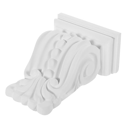 Ipetboom Europäischer Schnitzerei Wandkonsole aus Hochwertigem PU Leichte Römische Säulenkapitel Dekoration für Innen und Außenbereich Vormontiert Bemalbar Langlebig für Heimdekor von Ipetboom