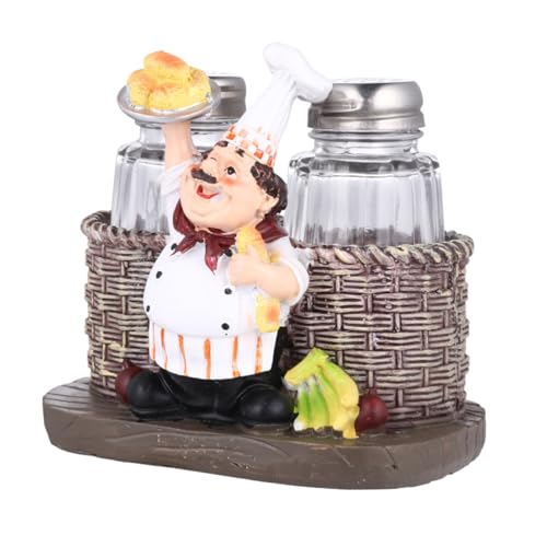 Ipetboom Europäisches Harz Kochfigur Dekoration Küchen Deko Brotkorb Aufbewahrung Lustiger Koch für Bistro Restaurant Geschenk von Ipetboom