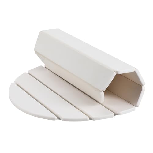 Ipetboom Faltbare Silikat Diatomit Abtropfmatte Wassersaugende Geschirrunterlage Platzsparend für Kleine Küchen und Reisen Weiß von Ipetboom