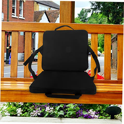 Ipetboom Faltbarer Outdoor Campingstuhl mit Verstellbarer Rückenlehne und Sitzkissen Tragbar Platzsparend mit Tasche für Garten Strand und Freizeitaktivitäten Schwarz von Ipetboom