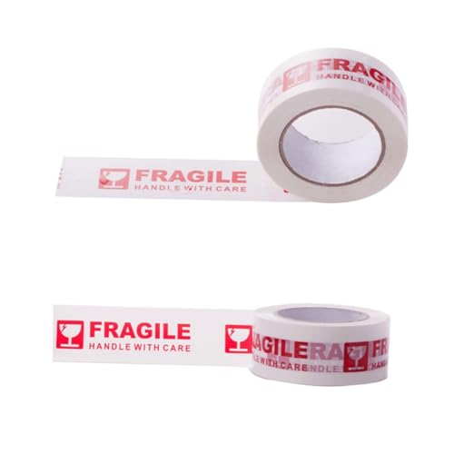 Ipetboom Fragile Warning Aufkleber Selbstklebend mit Klarer Aufschrift Stark Haftendes Klebeband für Sicheren Transport Zerbrechlich Hinweis Sticker für Umzug Versand Kartons und Koffer von Ipetboom